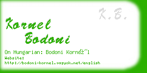 kornel bodoni business card